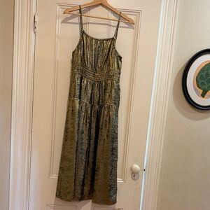 Gold Midi Dress